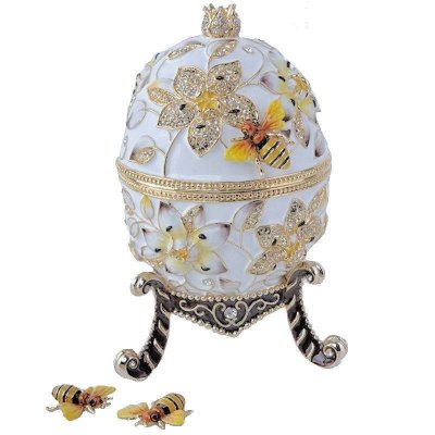 Bumble Bee Egg Trinket Box Large by Keren Kopal