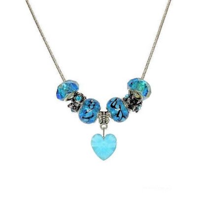 Blue Ice Sparkle Beaded Necklace
