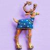 Dash Away Comet Reindeer Lapel Pin by Patience Brewster