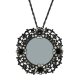 Black or Red Crystal Magnifying Glass Necklace