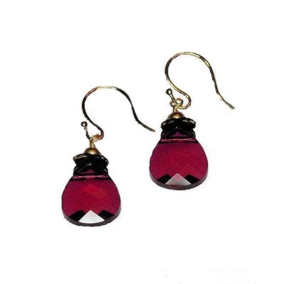 Cranberry Drop Earrings by Robin Goodfellow