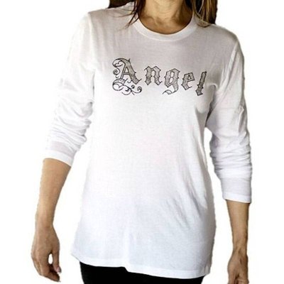 Angel & Cross Rhinestone Shirt by Sabrina Barnett