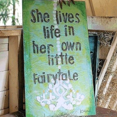 She Lives Life in Her Own Little Fairy Tale Wall Sign