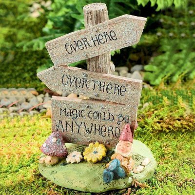 Magic Could Be Anywhere Fairy Garden Sign