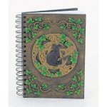 Magic Black Cat Spell Book Ceramic Cover Journal
