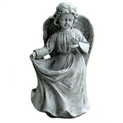 Bird Feeder Angel Garden Figurine by Roman