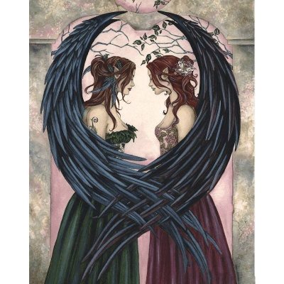 Sisters Fantasy Art Fairy Mouse Pad by Amy Brown