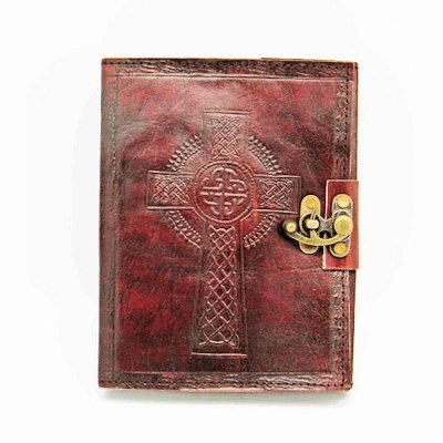 Celtic Cross Handmade Leather Journal