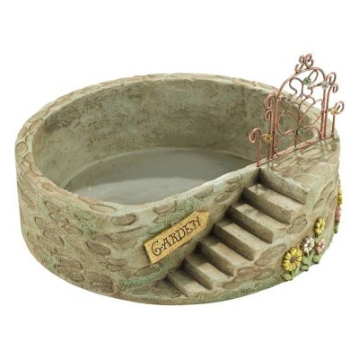 Planter with Metal Gate Fairy Garden Figurine