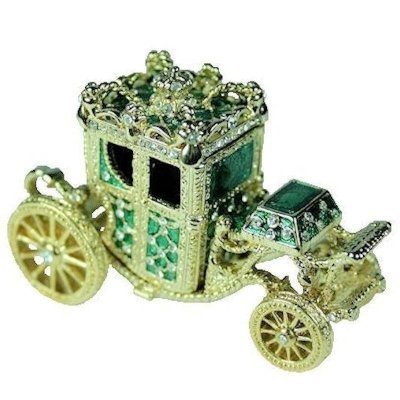 Fairytale Carriage Figurine Trinket Box by Keren Kopal