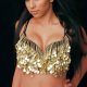 Gold Shower of Coins Belly Dance Costume Top