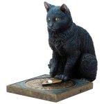His Master’s Voice Black Cat Figurine by Lisa Parker
