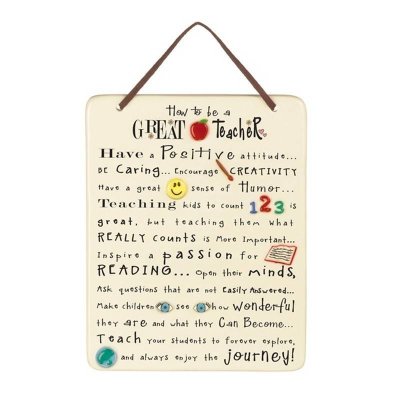 Be Happy Ceramic Plaque Wall Art Teacher Gift