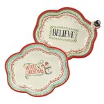 Snowman Nested Christmas Serving Plates Set of 2