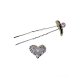 Crystal Heart Bridal Hair Pin