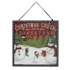 Snowman Cheer Christmas Count Down Sign