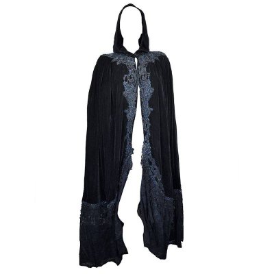 Cape Black Velvet with Hood Vintage Vixen