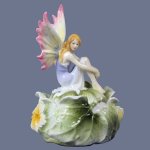 Green Cabbage Fairy Trinket Box by Veronese Design
