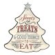 Decorated Holiday Tree Shape Christmas Serving Platter