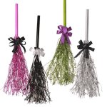 Light Up Witch Broom Halloween Decoration