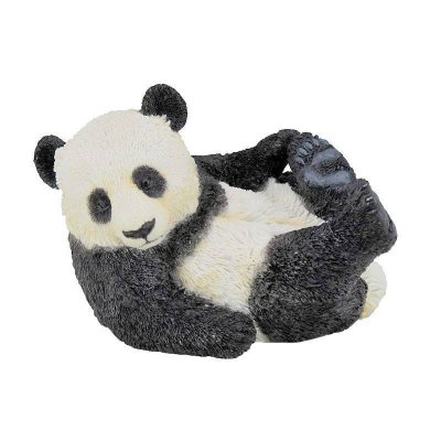 Cub on His Back Panda Bear Figurine