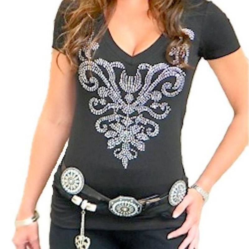 Lavish Lady Rhinestone Shirt by Sabrina Barnett