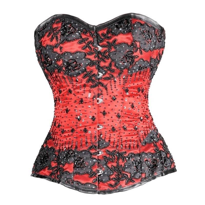 Femme Fatale Steel Boned Beaded Corset