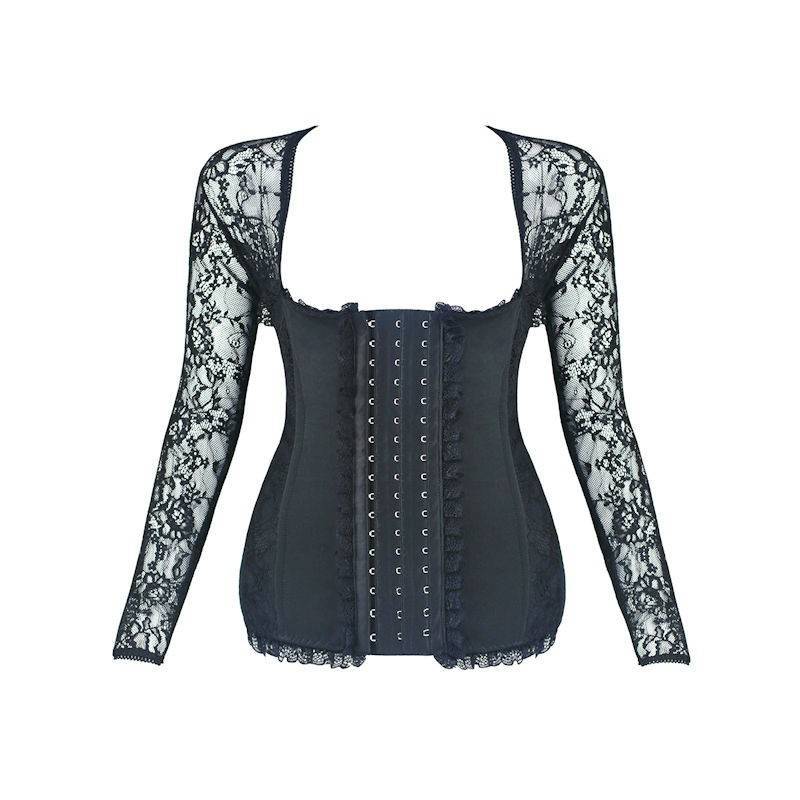 Good Goddess Steel Boned Black Shape Wear Top