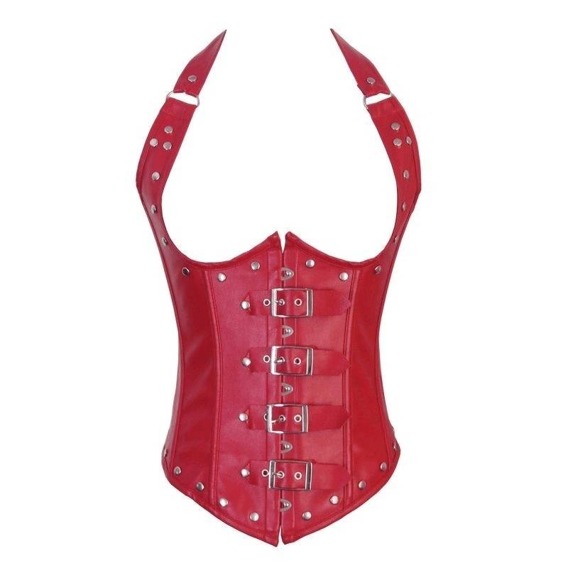 Underbust Corset Red with Buckles Fiery Maiden - $39.00