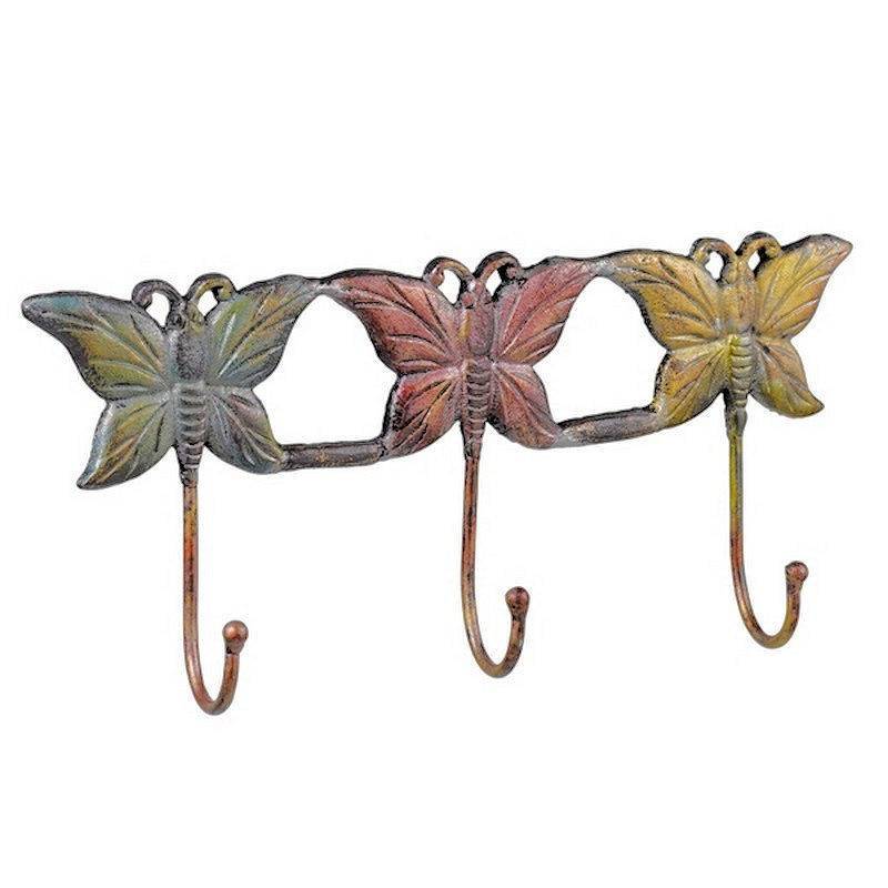 Butterfly Figurine Cast Iron Wall Hook