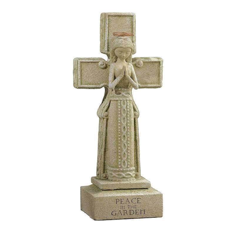 Celtic Angel Cross Garden Figurine by Grasslands Road