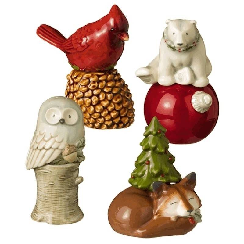 Animal Figurine Christmas Salt & Pepper Set