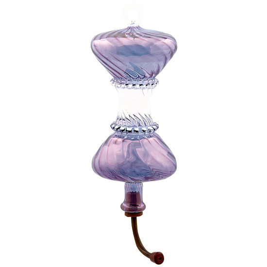 Hummingbird Feeder Handmade Glass Hour Glass Design