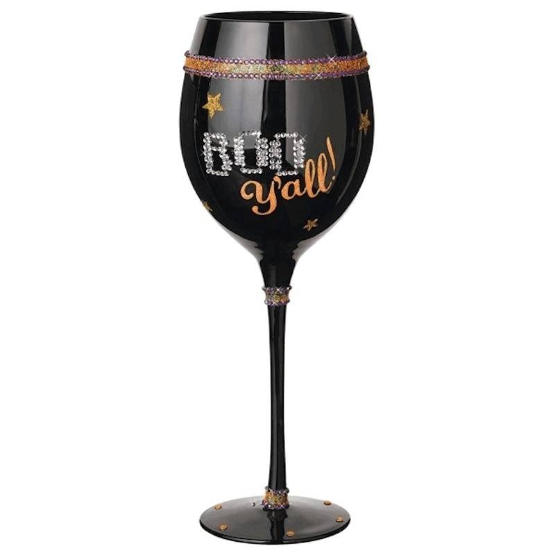 Boo Y'all Halloween Wine Glass by Grasslands Road