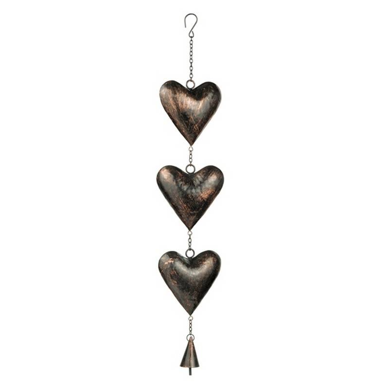Heart Bell Wind Chime Hanging Garden Ornament