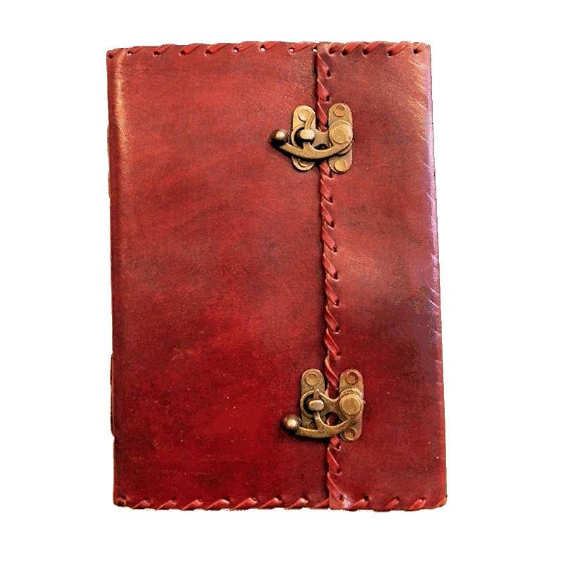 Double Metal Clasps Handmade Leather Journal