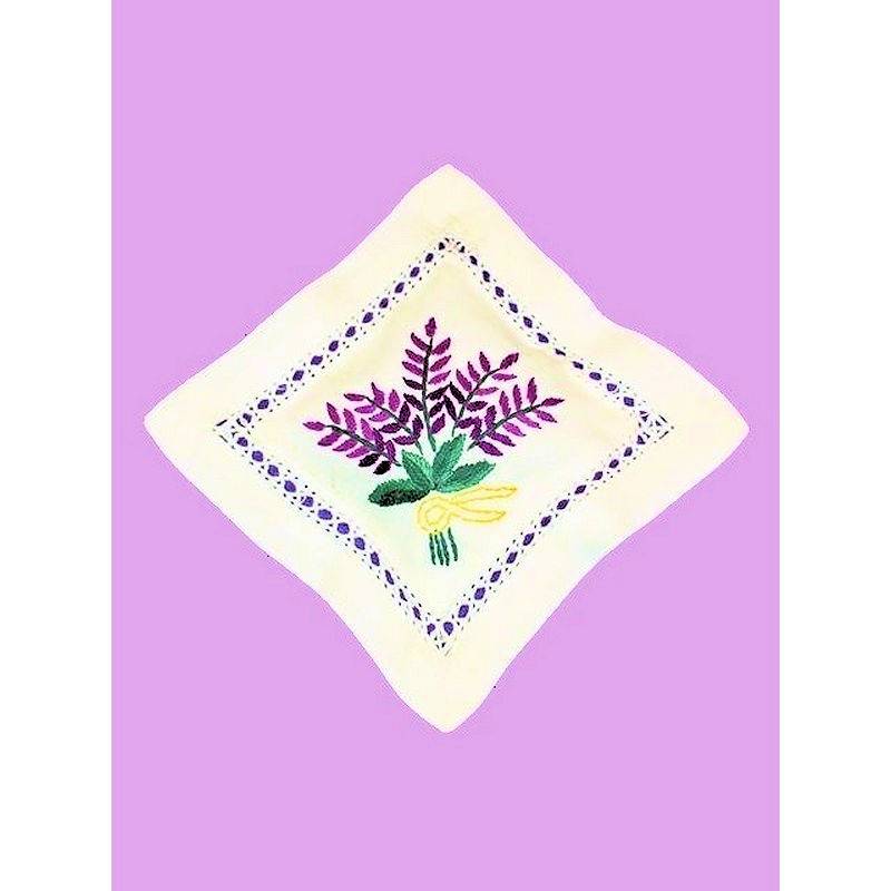 Leaf Bouquet Handmade Linen Sachet Pillow
