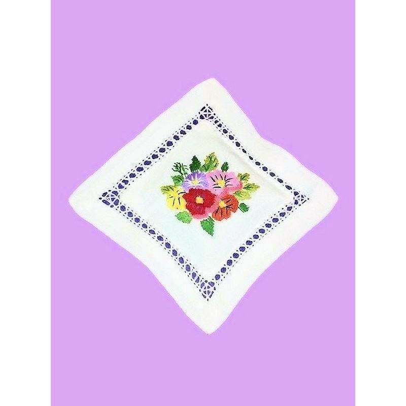 Spring Flower Design Handmade Linen Sachet Pillow