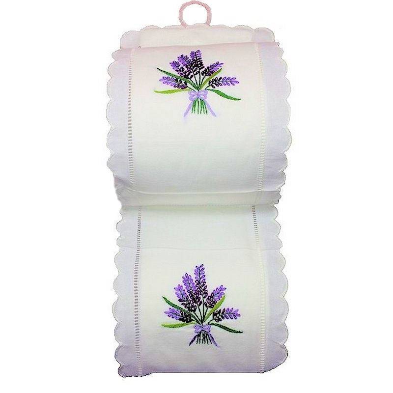 Lavender Design Handmade Linen Toilet Paper Holder