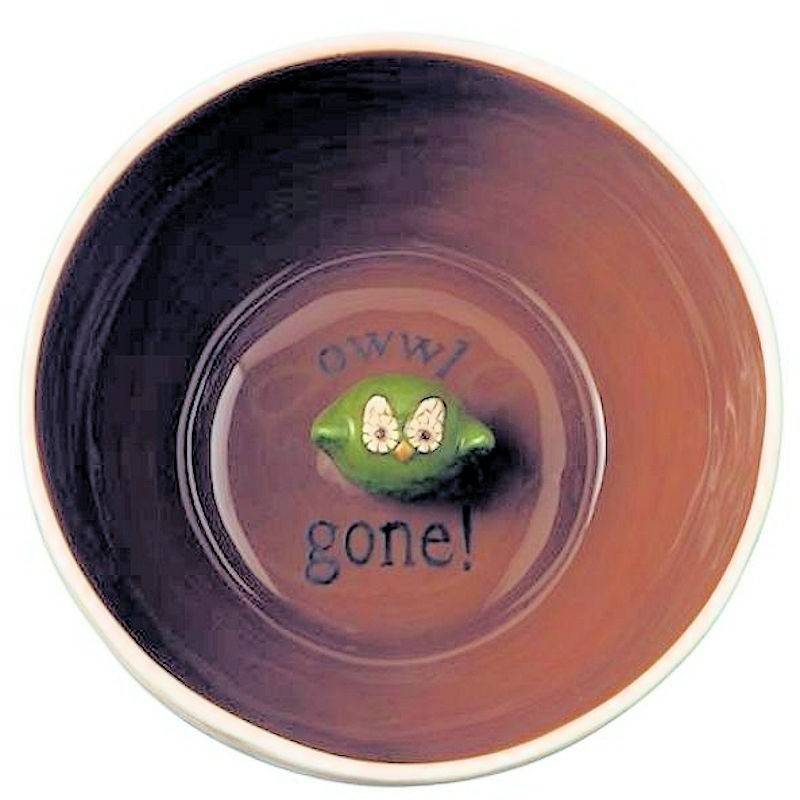 Crimson Hollow Peek-a-boo Owl Figurine Serving Bowl