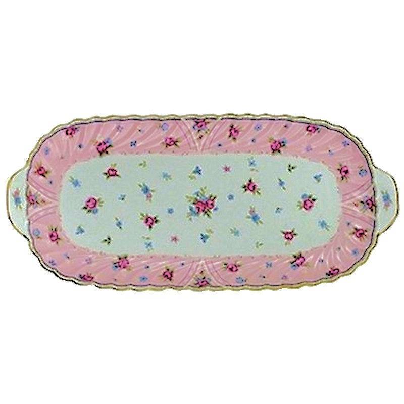 Petite Rose Design Serving Platter from Andrea by Sadek
