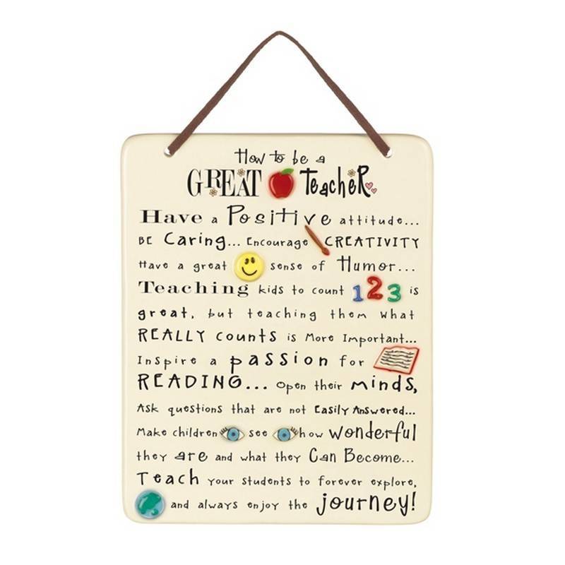 Be Happy Ceramic Plaque Wall Art Teacher Gift