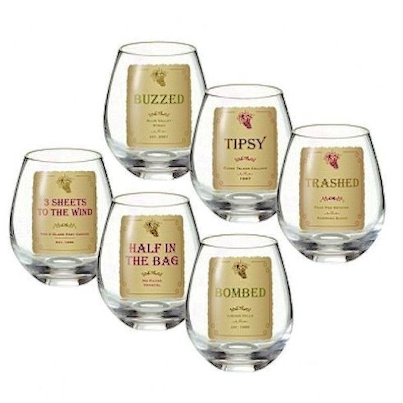 Wine Glasses Funny Stemless Set of 6 - $ Wine Glasses Funny Stemless Set of 6 - $
