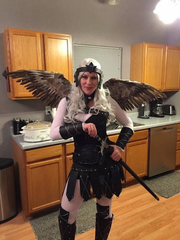 Mockingjay Feather Wings as a Halloween Costume