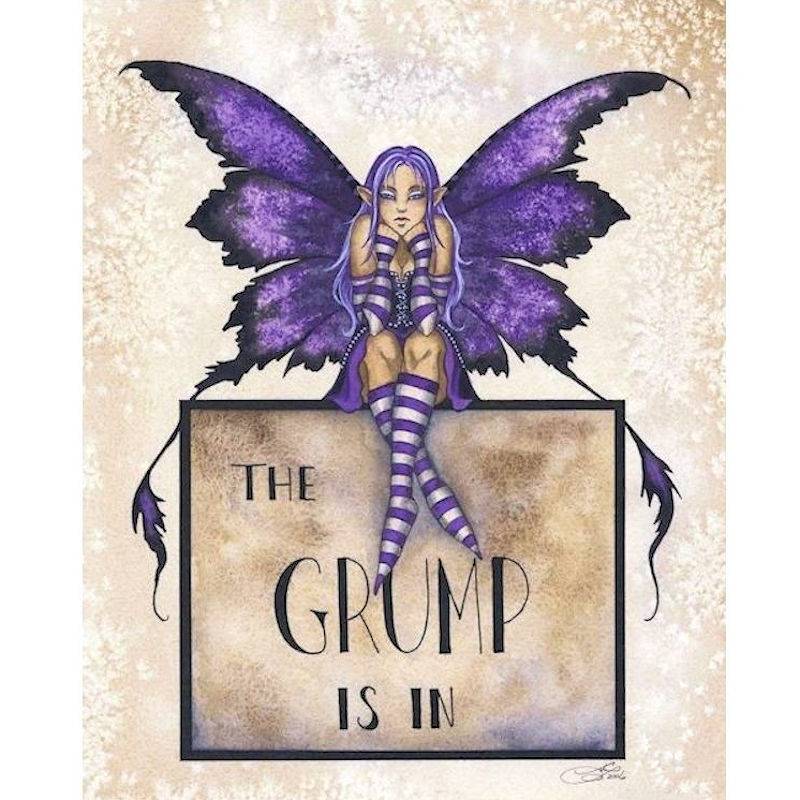 The Grump is IN Fairy Fantasy Art by Amy Brown