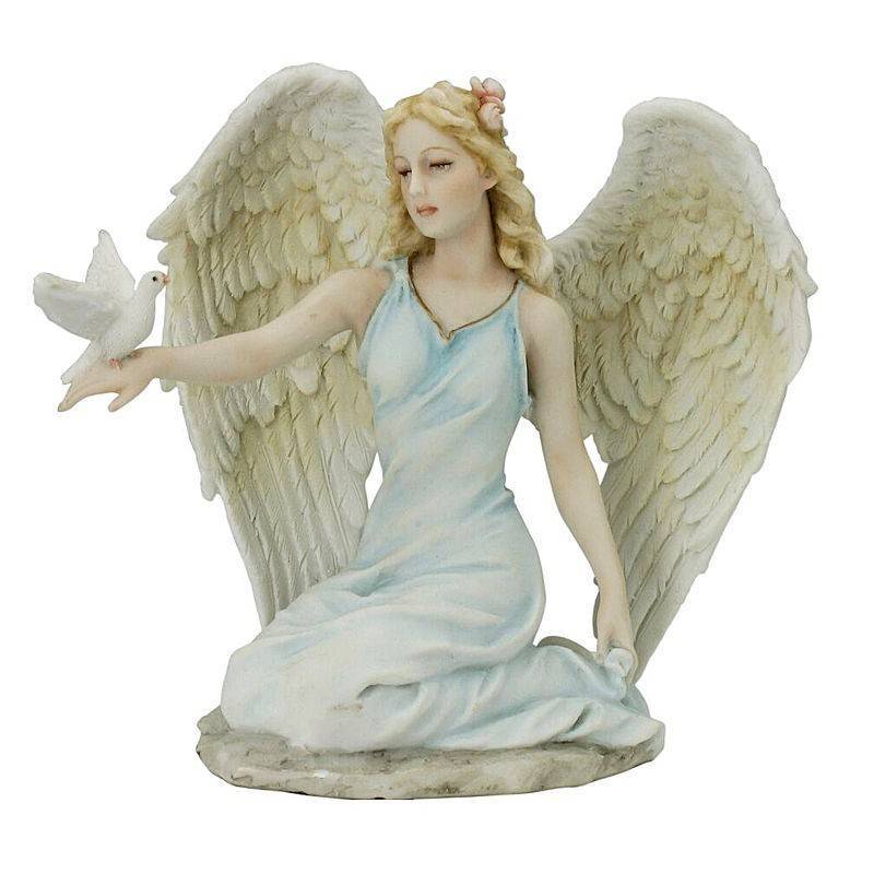 Dove with Angel Figurine by Roman