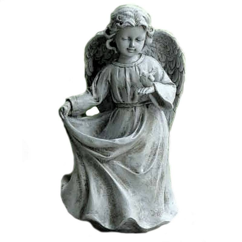 Bird Feeder Angel Garden Figurine by Roman