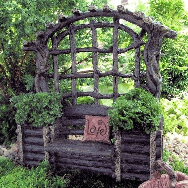 miniature garden bench