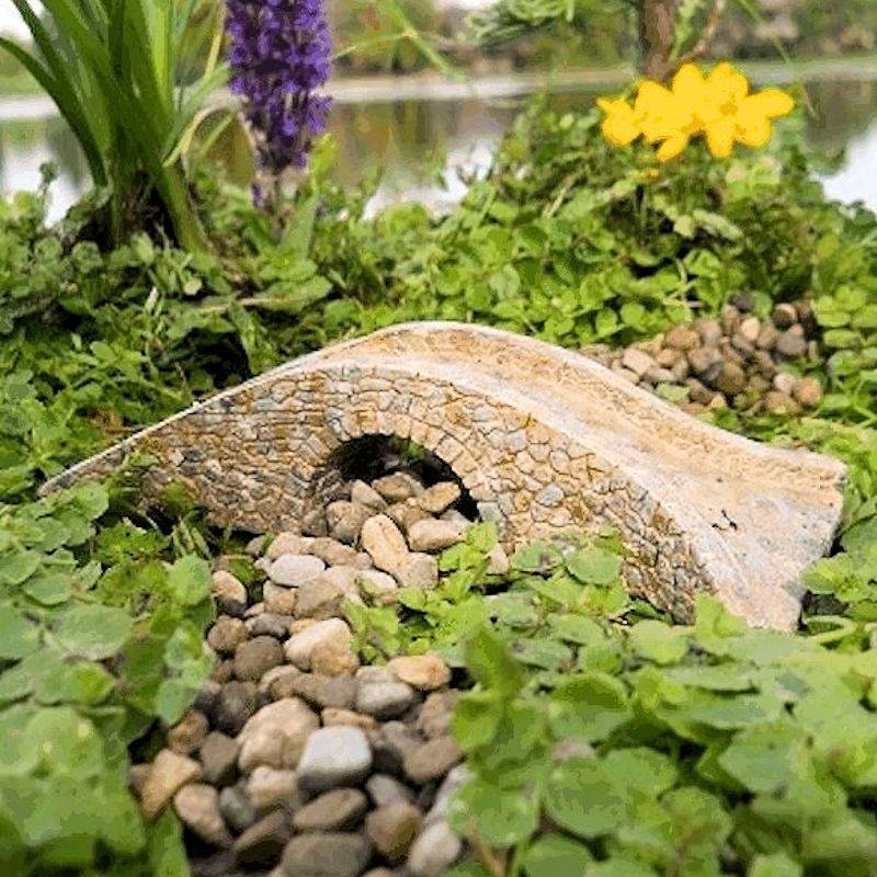 Fairy Garden Bridge Figurine In Stone 9 00 Bridge Figurine Stone For Fairy Garden