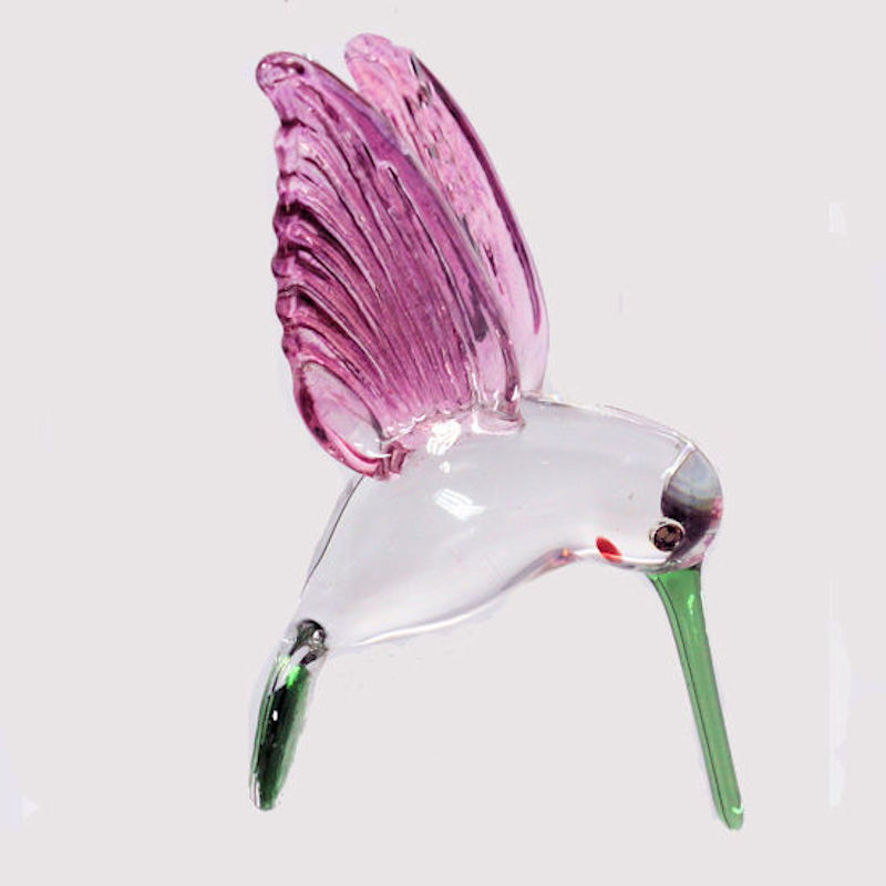 Hummingbird Ornament Pink or Green Luster by Egyptian Museum